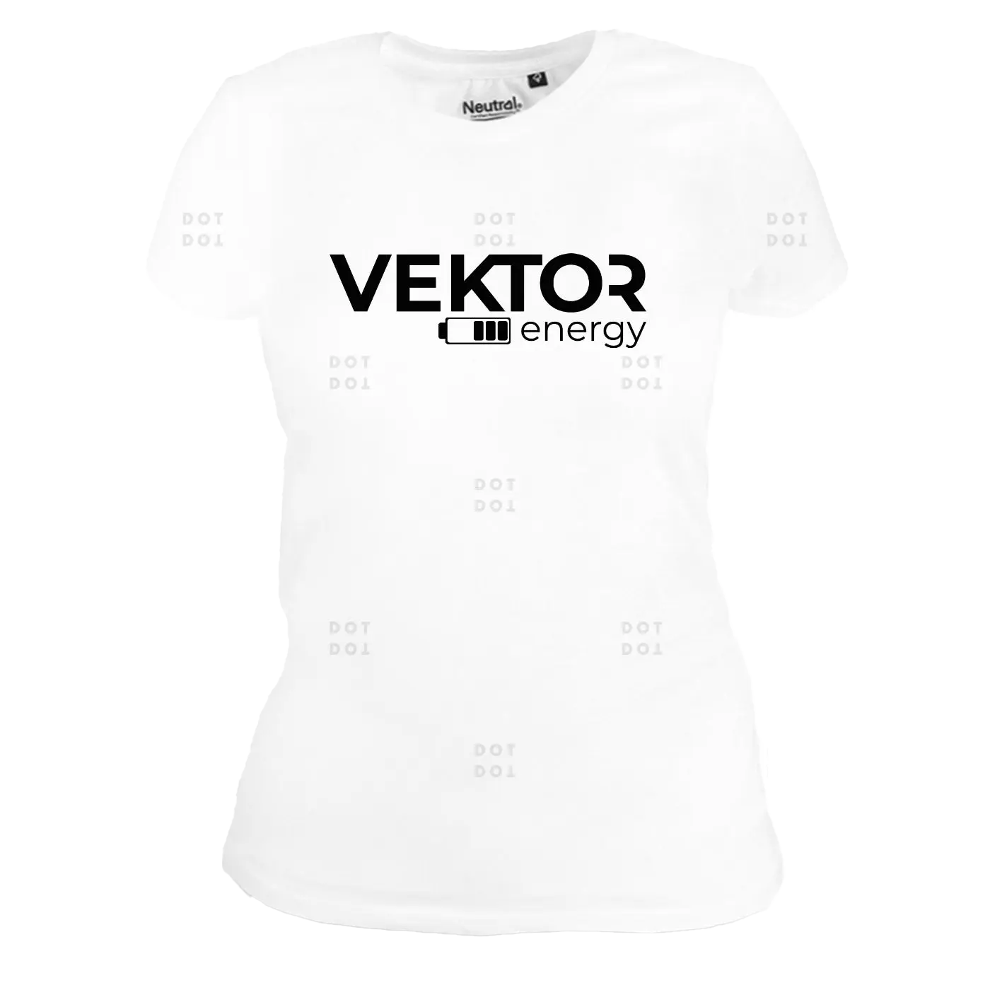 Vektor energy triko bílé